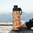 thumbnail image 7 of Picia Squirrel And Mushroom Pattern Water Bottle 18 oz Stainless Steel Insulated Bottles With Handle Leak Proof Gym Sport Water Jug BPA-free insulated kettle For Men Women Adults, 7 of 7