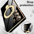 thumbnail image 4 of Dteck Screen Protector Case for Samsung Galaxy S24 Ultra,Magnetic Plating TPU Case Lens Camera Protector Mag-Safe Invisible Stand Shockproof Back Cover,Black, 4 of 9