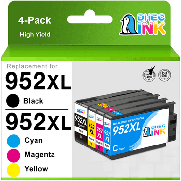 952 Ink Compatible for HP 952XL Ink Cartridges for HP 952 Ink Cartridges for 952XL (4 Pack)