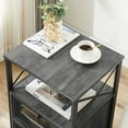 thumbnail image 4 of VECELO Set of 2 Nightstands, End Table with 2 Flip Drawers, Modern Bedside Tables for Bedroom/Living Room//Hallway, Charcoal Gray, 4 of 8