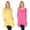 Yellow/Fuchsia, variant on White Mark Women's Yellow 3/4 Sleeve Makayla 2-Pack Tunic Top