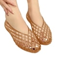 thumbnail image 5 of YLYL Women Jelly Ballet Flat Shoes Pointed Toe Slip on Hollow out Comfortable Casual Summer Beach Shoes, 5 of 6