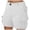 1-White, variant on Bermuda Shorts for Women Cargo Shorts Knee Length 6 Pockets Elastic Waist Long Shorts for Summer Casual