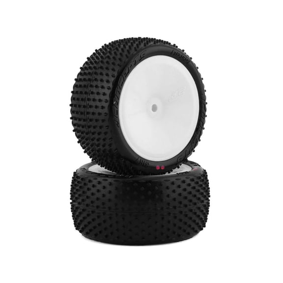 JConcepts Nessi 2.2 Pre-Mounted Rear Buggy Carpet Tires (2) (Pink) JCO3167-