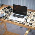 thumbnail image 3 of 35.4x15.7 Inch Gaming Mouse Pad, Non-Slip Stitched Rubber Desk Mat for Desktop & Laptop,Border Collie Rose Floral Pattern, 3 of 6