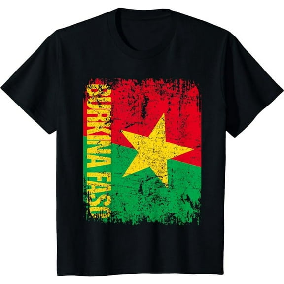 BURKINA FASO Flag Vintage Distressed BURKINA T-Shirt