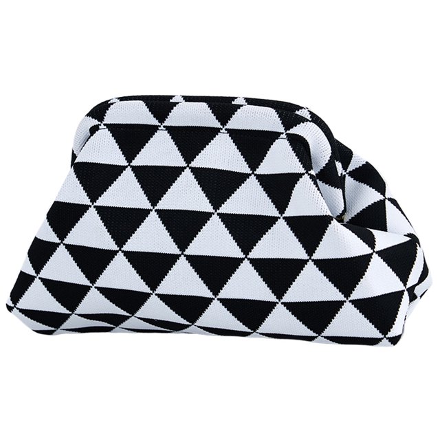 Bolso Cosmético Almacenamiento Embrague Nube Punto A Rayas Moderno Y Versátil Estilo 9 Cuadrado Blanco Wdftyju