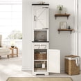 ETASE Tall Bathroom Cabinet with Adjustable Shelves & Paper Holders ...