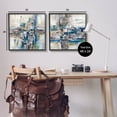 thumbnail image 3 of Abstract Collage Chaotic Brush Strokes Abstract Painting Black Framed Art Print Wall Art, Set of 2, 3 of 8