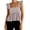 WenDA01_Coffee, variant on Square Neck Tank Tops for Women Ruffle Spaghetti Strap Sleeveless Plaid Flowy Crop Tops Cami Shirts Camisole Red, M