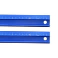 thumbnail image 1 of Unique Bargains Règle Droite en Métal avec Tampon Antidérapant, 45cm, Bleu, 2 Unités, 1 of 5