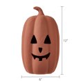 thumbnail image 2 of Paper Mache Pumpkin Brown Tabletop Decor, 12" Height, Fall by Way To Celebrate, 2 of 5