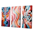 thumbnail image 3 of Designart "Exploring Optical Illusions in Op Art II" Abstract Wall Art Set Of 3 - Multi-Color Op Art Canvas Set For Living Room Decor, 3 of 7