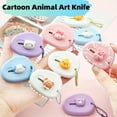 thumbnail image 1 of 1pc Cute Mini Animal Box Cutter Student Stationery Hand Account Cutting Paper Knife Portable Box Opener Open Package Delivery Knife, 1 of 5