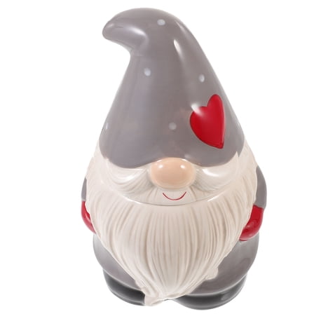 LEORX Multi Color Ceramic Christmas Candy Jar Cartoon Storage Canister for Kitchen Use 8.5 x 6.5 Inches