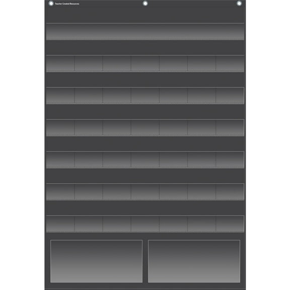 Teacher Created Resources Black Calendar Pocket Chart (25" x 36")
