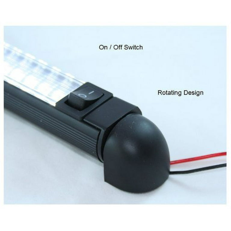  LED Bar Light - Pivoting, Water Resistant 12 Volt DC LED  Courtesy Convenience lamp, 6 with on/Off Switch : Automotive