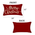 thumbnail image 5 of Christmas Pillow Covers Decorations Red Merry Christmas Farmhouse Throw Pillow Covers Great Gift for Christmas 12" x 20" 1 Pack, 5 of 7