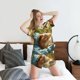 thumbnail image 5 of Fotbe Lazy Home Style Guinea Pig Conjunto de Pijama Estampado para Mujer, 2 Piezas, Ropa de Dormir con Camiseta de Manga Corta y Shorts Suaves-X-Large, 5 of 6
