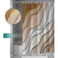 thumbnail image 3 of Fabric Brown Shower Curtains Modern Geometric Bath Curtain Abstract Beach Waterproof Bathroom Curtain Decorative Bathtub Accessories 72x84inch, 3 of 6