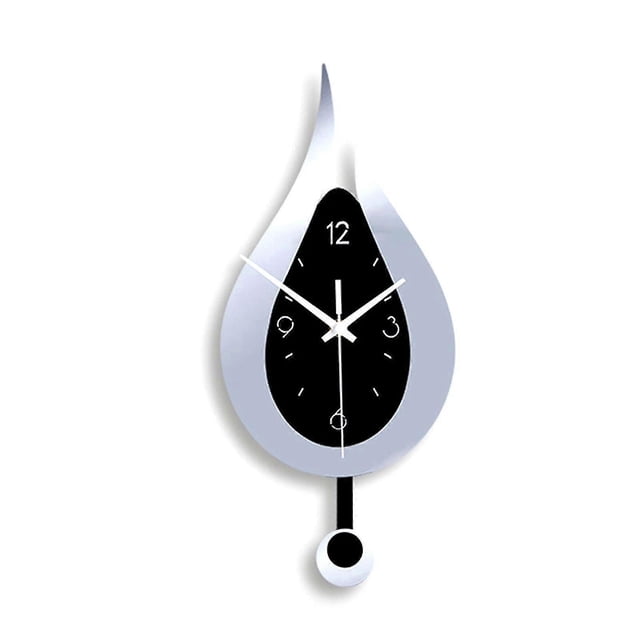 Reloj de pared moderno con diseño de gotas de agua, reloj de péndulo acrílico creativo s202412241120