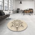 thumbnail image 4 of Ahgly Company Machine Washable Indoor Round Transitional Moccasin Beige Area Rugs, 8' Round, 4 of 7