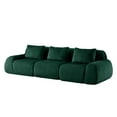 thumbnail image 2 of 3-seater 114" Modern Modular Sectional Sofa for Living Room,Flannelette Fabric,Oversized 3-Seater Couch,Boneless Sofa,Deep Seat,Buckle Connection,Anti-slip Design,No Assembly (Green), 2 of 11