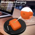 thumbnail image 2 of AirPods Case, Full Protective Silicone AirPods Accessories Cover Compatible with AirPods 1&2 Wireless and Wired Charging Case(Front LED Visible),Bright Orange, 2 of 7