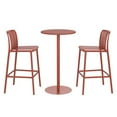 thumbnail image 3 of WestinTrends Playa 3-Piece Patio Adjustable Bar Table with Stackable Patio Bar Stools, Red, 3 of 15