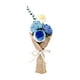 thumbnail image 3 of Ramo de flores de ganchillo, flores artificiales, elegante margarita tejida con cuidado, duradera. Azul, 3 of 9