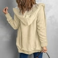thumbnail image 3 of Vedolay Women's Casual jackets Womens Slim-Fit Casual Fall Fashion Double Flap Pockets Casuals Jacket,Beige L, 3 of 5