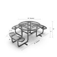 thumbnail image 5 of LifeYard Outdoor Picnic Table, ADA, 46" Round, Steel Table, Black, 5 of 5