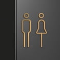 thumbnail image 3 of Letrero de pared de metal ZHAOCHENG para hombre y mujer Placas de letrero doradas, 3 of 4