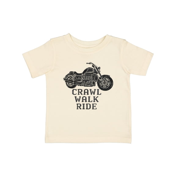 Inktastic Crawl Walk Ride Motorcycle Boys or Girls Baby T-Shirt
