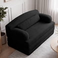 thumbnail image 3 of Leumius Futon Sofa Bed, Convertible Sofa Bed,Folding Boneless Couches,Low-Profile Boneless Couch for Living Room,15.8" H Low Seat Small 57" Foldable Floor Sleeper Mattress Lounge Space‑Saving,Black, 3 of 11