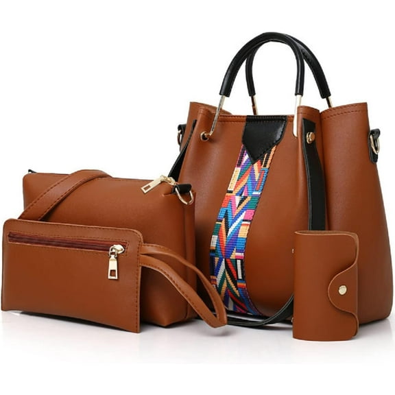 Handbags and Purses for Women Shoulder Bags Top-Handle Bags Tote Satchel Hobo 4pcs Set