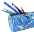 thumbnail image 2 of Pen+Gear Shark Barrel Pencil Pouch in Navy With Novelty Zipper Pull, 2 of 7