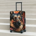 thumbnail image 5 of Uemuo Colorful Flower German Shepherd Printed Washable Luggage Cover - Fashion Suitcase Protector Fits 18-32 Inch Luggage -Large, 5 of 9