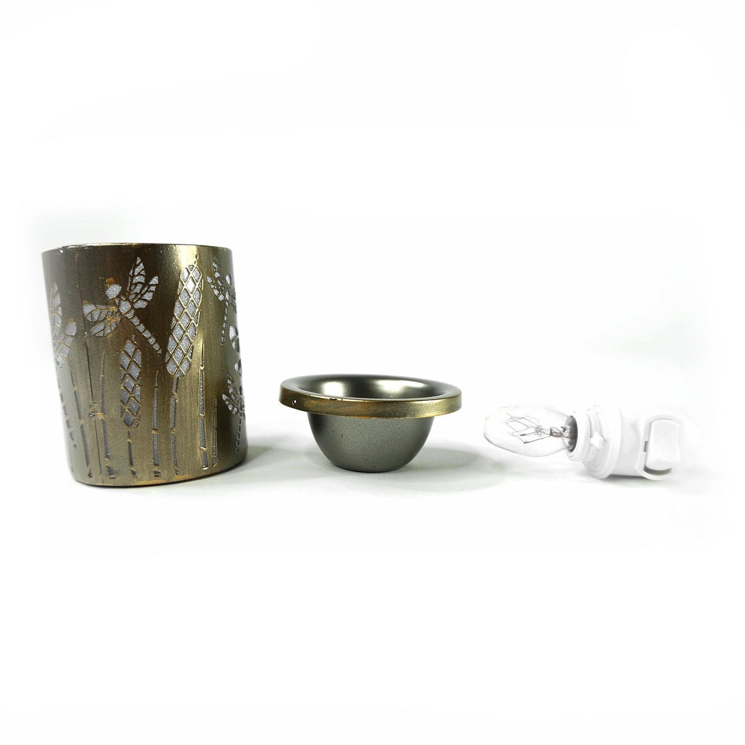 K-Cliffs Dragon Fly Plug-in Fragrance Warmer Diffuser for Scented Wax Cubes & Essential Oils, Brown