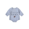 thumbnail image 1 of SUNSIOM Bébé Chandail en Molleton Combinaison Col Rond Manches Longues Imprimé Lettre Bean Automne, 1 of 7