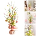 thumbnail image 2 of BKBP Easter Decorations, Artificial 18 Inch Pre-Lit Easter Egg Tree Tabletop Decor with Delicate Ornaments, for Home Party Wedding Holiday Spring Summer Decoration, 2 of 9