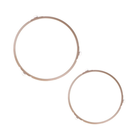 ELAYARD Set of 2 Plastic Microwave Turntable with Triple Wheel Rotation for Uniform Heating and Smooth
