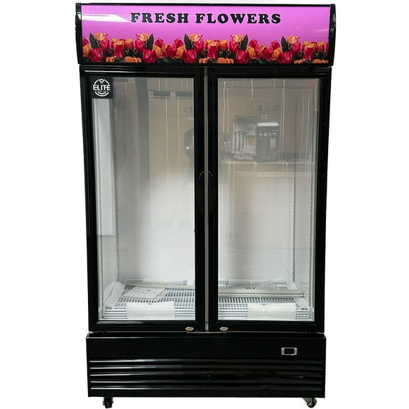 48 in. Commercial Refrigerator 35 Cu.Ft. Beverage Display Flowers Display, Glass Door Cooler, NSF Certified