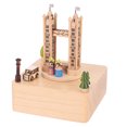 thumbnail image 3 of Caja De Música De 4,3 X 4,3 X 6,3 Pulgadas, Caja De Música De Madera Pintada A Mano, Para Dormitorio, Sala De Estar, Regalo De Cumpleaños, Adorno Para El Hogar, 3 of 8
