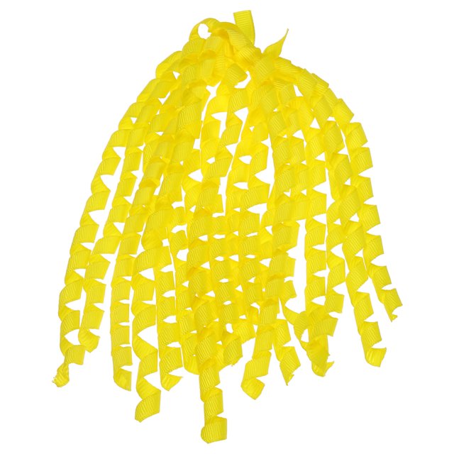 Unique Bargains 12 Count 6' Large Curly Bows for Gift Wrapping Curling Ribbon with Self Adhesive for Gift Wrap, Yellow