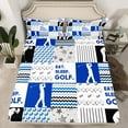 thumbnail image 2 of Castle Fairy Golf Game Boy Girl Full Size Sheets 4-Piece,Sport Gamer Breathable Bed Sheets,Abstract Plaid Stripes Lightweight Sheet Sets,Luxury Bedroom Decor, 2 of 7