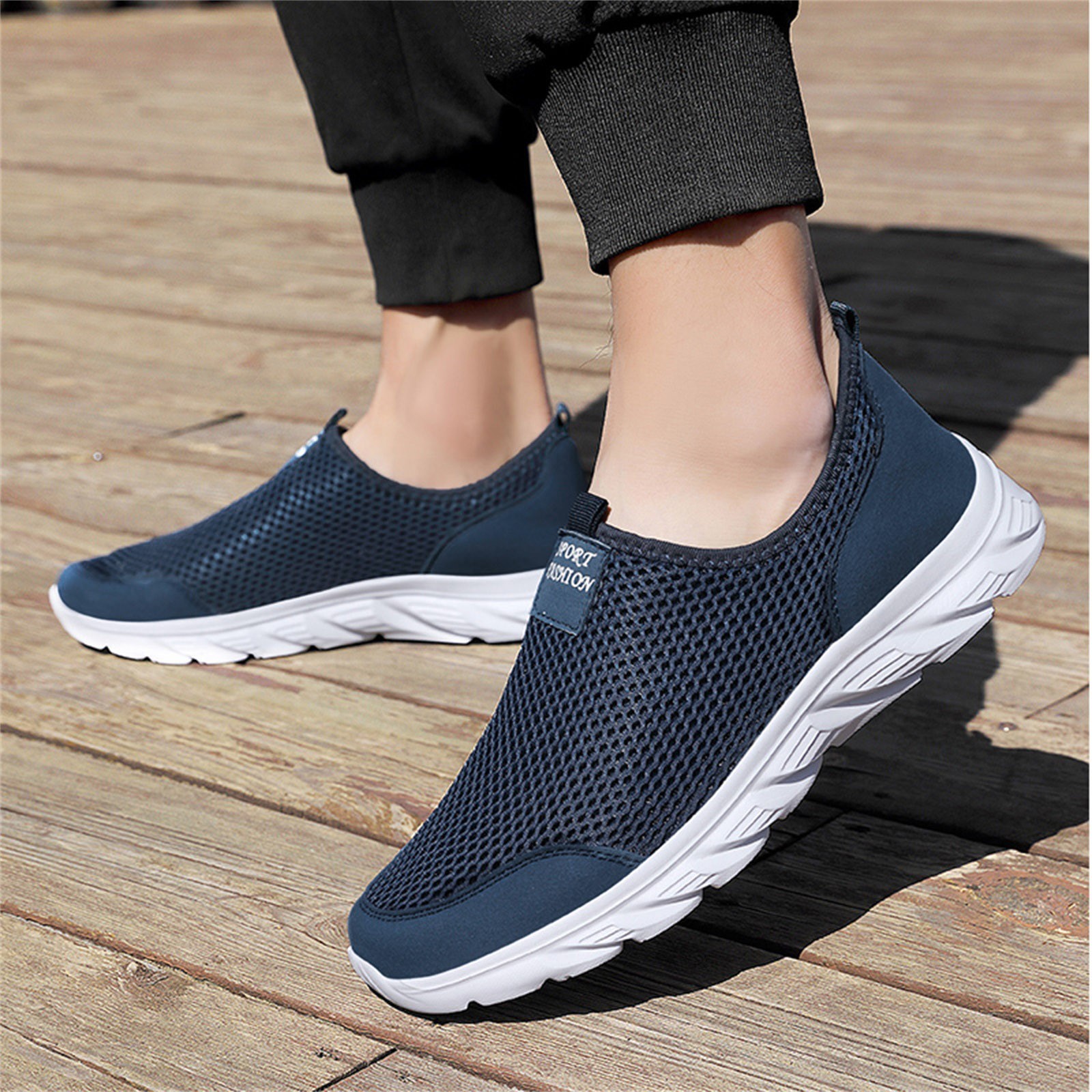 WOXINDA Men Shoes Summer Lightweight Breathable Casual Shoes Single ...