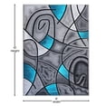 thumbnail image 4 of Flash Furniture Jubilee Rectangular Contemporary Black, Grey, Turquoise Area Rug, 8' x 10', 4 of 6