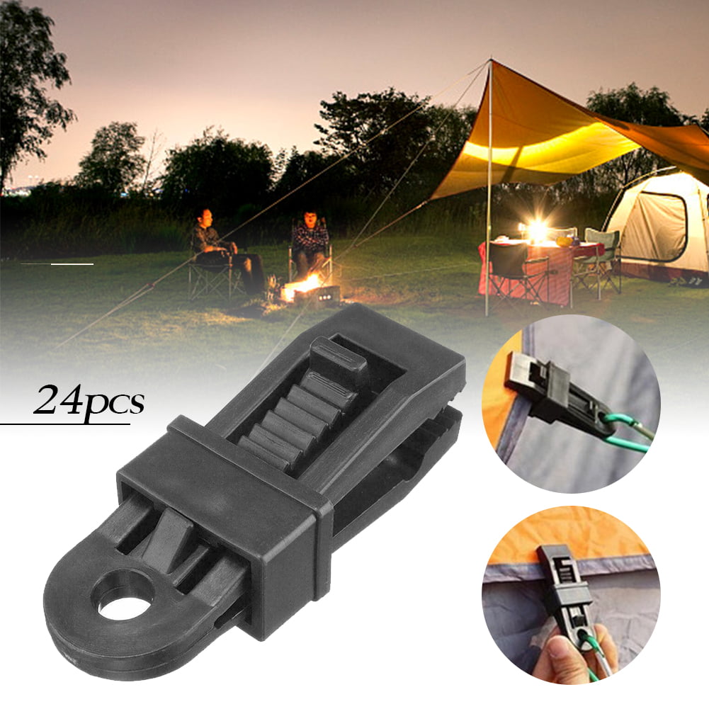 Tent Tighten Lock Grip for Outdoors Farming Garden Sandy beach Camping accessories GuangTouL 12 Pcs Awning Clamp Tarp Clips Tent Camping Clamp Clips 