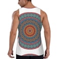 thumbnail image 3 of Easygdp Mandala Men's Tank Top, Sleeveless Muscle T Shirts, Breathable, Quick-Dry, Loose for Gym, Running, Fitness - X-Large, 3 of 9
